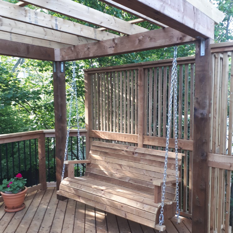 Deck With Built in Swing 3