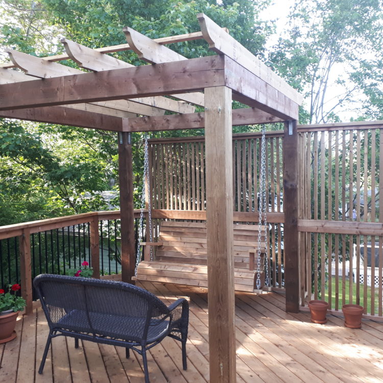 Deck With Built in Swing 1