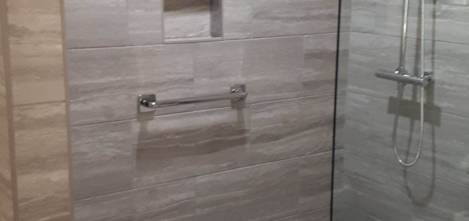 Curbless Shower in a Modern Bathroom