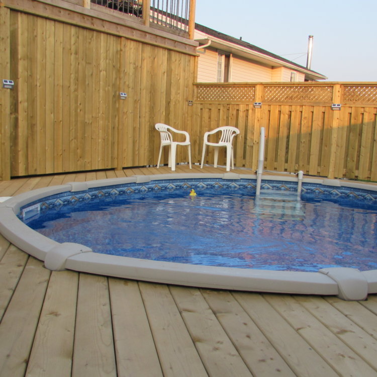 Round Above Ground Pool Deck 2