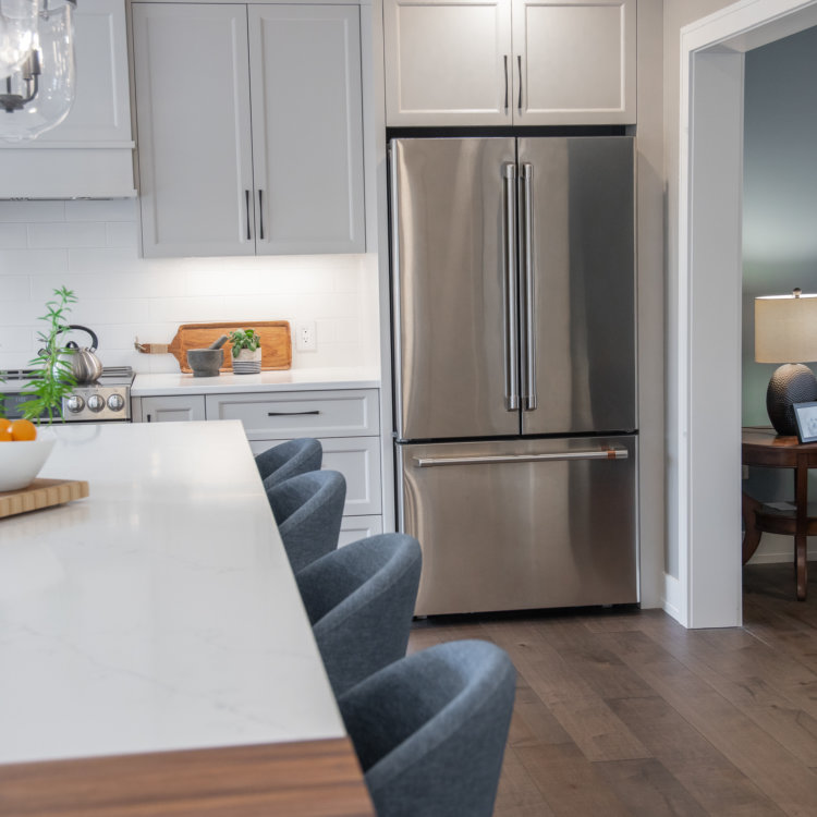 Kitchen With Chopping Block Counter 4