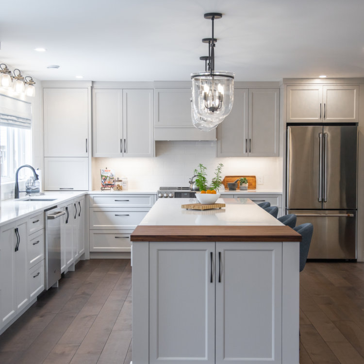 Kitchen With Chopping Block Counter 2