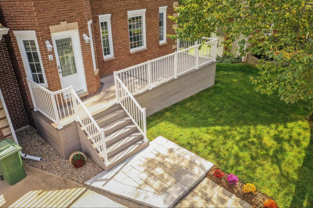 Front porch and lawn of Halifax home 