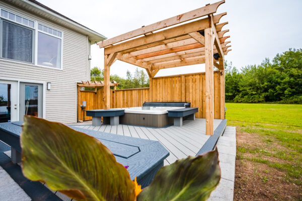 outdoor living shade structure project