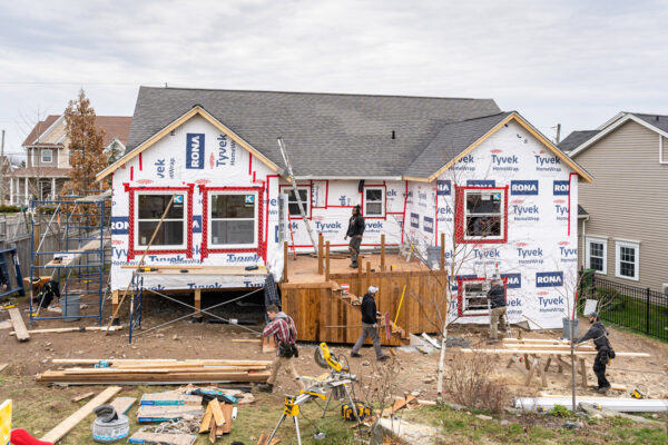 large home renovation in progress