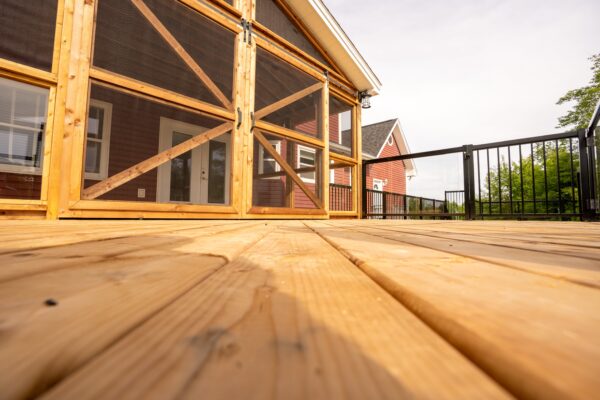 screened porch construction project