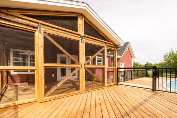 screened porch construction project