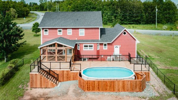 screened porch construction project