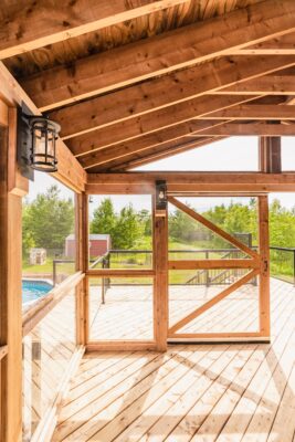 screened porch construction project