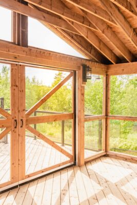 screened porch construction project