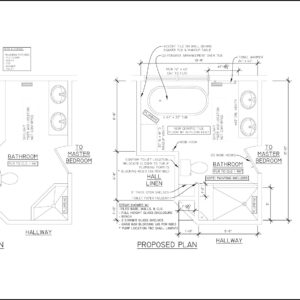 Custom bathroom renovation design