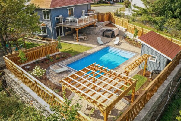 outdoor living shade structure project