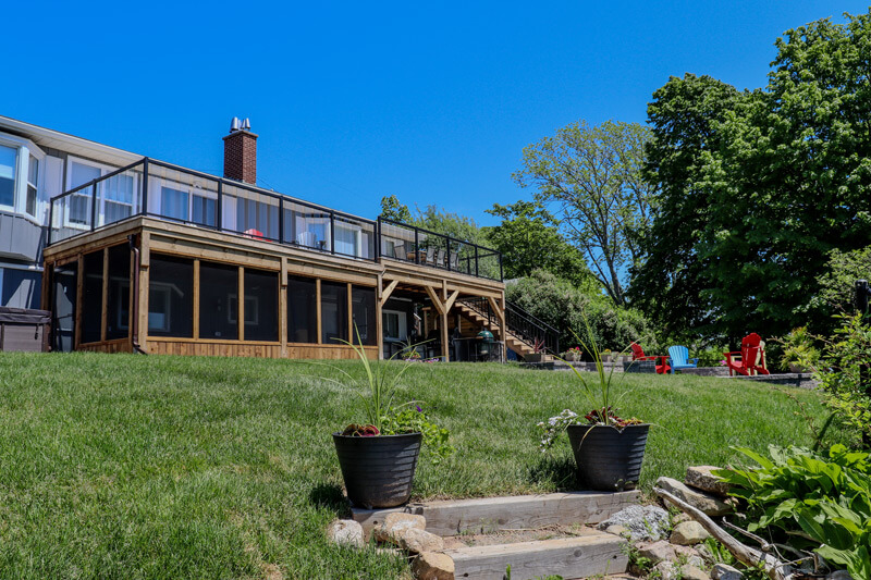outdoor living renovation project shade structure