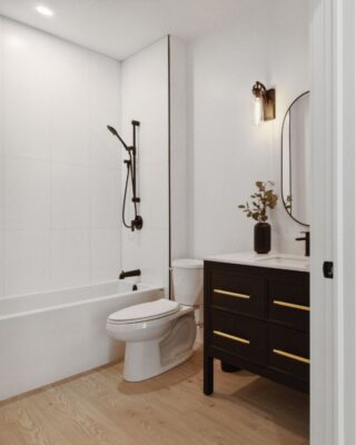 Luxury custom home bathroom in Halifax designed for family gatherings and entertaining